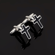 Luxury shirt christians cufflinks for mens gift Brand cuff buttons Iron Cross cuff links Black High Quality abotoaduras Jewelry 2024 - buy cheap