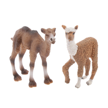 2 Pieces Realistic Animal Camel Alpaca Model Action Figures Playset Kids Toys Model Kit Decoration 2024 - buy cheap
