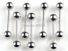 Free Shipping Stainless steel navel 5pcs/lot STRAIGHT BARBELLS TONGUE RINGS Body Jewelry 18g 2024 - buy cheap