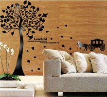 Árvore de borracha acrílico tridimensionais adesivos de parede Que Vivem tv sala de parede criança sala 3d DIY adesivos de parede 2024 - compre barato