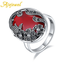 Женские винтажные кольца ajojeel, высококачественные кольца в виде цветов из смолы зеленого/черного/красного цветов, размер 7-9 2024 - купить недорого