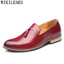 Zapatos formales clásicos de cuero para hombre, calzado elegante de oficina, talla grande, Sepatu Slip On Pria Erkek Ayakkabi 2024 - compra barato