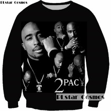 PLstar Cosmos  Men Women Sweatshirt Rock Singer 3D Print 2pac Tupac Shakur Long Sleeve Man Casual Clothing Hoodies plus size 5XL 2024 - buy cheap