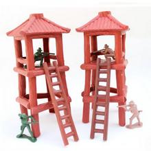 CHBR12 1pc Military Watch Tower 18.5cm Model Plastic Soldier Army Men Accessory 2024 - buy cheap