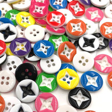 50/100pcs 13mm Mix Color Star Plastic Buttons Craft Sewing DIY Cards PT142 2024 - buy cheap