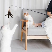 3 Pcs Pet Cat Toy Newly Design Bird Feather Plush Plastic Toy for Cats Cat Catcher Teaser Toy 2024 - buy cheap