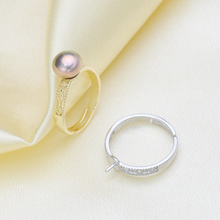 Anéis vazados de pérolas com design elegante, configurações de anéis de pérolas de prata esterlina s925, achados de anéis de prata e ouro, 3 modos 2024 - compre barato
