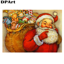 Алмазная картина полностью квадратная/круглая дрель Санта Клаус с подарками 5D Daimond вышивка набор стежков мозаика Стразы L176 2024 - купить недорого