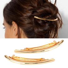 Женские заколки для волос, металлические геометрические заколки золотого цвета из цинкового сплава 2024 - купить недорого