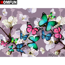 HOMFUN 5D DIY Diamond Painting Full Square/Round Drill "Flower butterfly" 3D Embroidery Cross Stitch gift Home Decor A00398 2024 - buy cheap