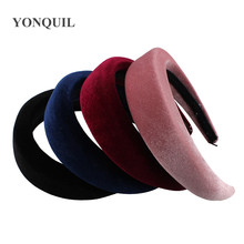 High Quality Thick Velvet Headbands 4CM New Fashion Round Vintage Hair Accessories Hair Band Headwear Plastic Hairbands Ladies 2024 - buy cheap
