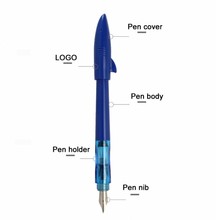 Ручка перьевая JINHAO с крышкой акулы, 0,5/0,38 мм, 12 цветов 2024 - купить недорого