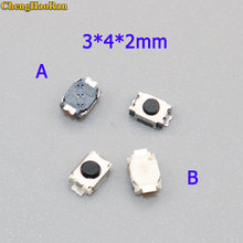 ChengHaoRan 10 шт. SMD 2-контактный 3x4мм тактильная тактовая кнопка Микро Переключатель мгновенный 3*4*2 мм Микро Кнопка 2024 - купить недорого