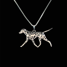 Gold Silver Color Dalmatian Pendant Necklace Dog Jewelry Women Best Friend Choker 10pcs/lot 2024 - buy cheap