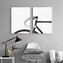 Современный минималистический вдохновляющий цитаты велосипед настенная живопись холст скандинавские постеры и принты настенные картины для гостиной 2024 - купить недорого
