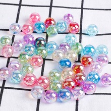 6 8 10mm 50-100pcs AB Color Round Acrylic Bead Mix Rainbow Colors Loose Spacer Beads For Jewelry Making DIY Bracelet 2024 - buy cheap