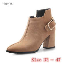 Spring Autumn High Heels Women Ankle Boots Woman Short Boots High Heel Shoes Small Plus Size 32 33 - 40 41 42 43 44 45 46 47 2024 - buy cheap