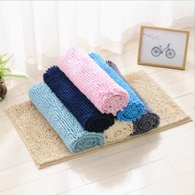 Plush Chenille Bathroom Non-Slip Mat  Plain Carpet Home Floor Carpet Indoor Bathroom Non-Slip Long Door Mat 2024 - buy cheap