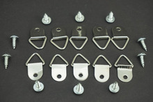 Ganchos de suspensión de marco de anillo en D plateado, 30 unids/lote, marco de imagen colgante, tornillo triangular plateado 2024 - compra barato