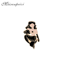 Mermaid pins sexy women pins and brooches cosplay Pin Curls beauty Enamel Badge lapel pin for dress party gift lady black Flake 2024 - buy cheap