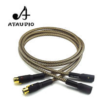 One Pair ATAUDIO Silver-plated Hifi 2 XLR Cable Hi-end XLR Male to XLR Female Cable With Gold-plated XLR Connector 2024 - buy cheap