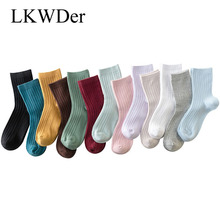 LKWDer-calcetines tobilleros cortos de algodón para mujer, medias informales transpirables de alta calidad, 5 pares 2024 - compra barato