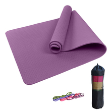 Yoga Beginner 6mm/8mm Eco-tasteless Yoga Mat Solid color TPE Fitness Pilates Floor Workout Pads with Strap Yoga Bag 2024 - buy cheap