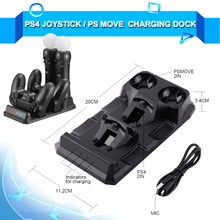 Carregador para controle de ps4 slim pro, dock de carregamento para joystick de sony playstation 4 psvr 2024 - compre barato