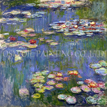 Pintura al óleo de lirios de agua de Claude Monet sobre lienzo, Impresión de reproducción, pintura al óleo de flor de lirio para Decoración 2024 - compra barato