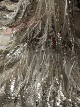 Французская кружевная ткань с объемным цветком, JIANXI.C-120927 вышивка, тюль, кружевная ткань для милого платья 2024 - купить недорого