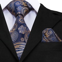 Gravatas de jacquard masculinas, gravatas preto, azul, peru, floral, de seda, lenços, para casamento, conjunto de gravatas, frete grátis 2024 - compre barato