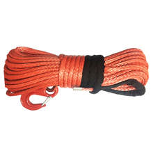 5/16" x 100' Orange Yellow Synthetic Winch Line Cable Rope with Sheath and Hook For 4WD/ATV/UTV/OFF-ROAD 2024 - buy cheap