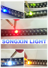 5000 шт./лот 0805 ультра яркие SMD R/G/B/W/Y светодиоды, 1000 шт. 0805 SMD LED красный, зеленый, синий, белый, желтый светоизлучающий диод 2024 - купить недорого