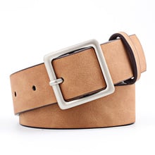 PU Leather Belt Female Waist Belts Women Simple square buckle retro student Belt Strap cinturon mujer cinto feminino cinturones 2024 - buy cheap