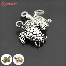 Colgantes de tortuga marina de aleación de Zinc de estilo antiguo, accesorios de joyería Diy, 30 Uds., 16x13MM, venta al por mayor 2024 - compra barato