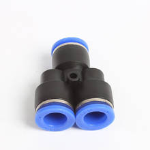 5pcs /lot 3 Way Air Pneumatic 12mm to 12mm Tee Y Shaped Plastic Pipe Fitting Push in Connectors Quick Joint Fittings 2024 - buy cheap