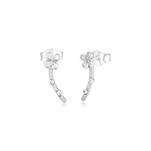 CKK Earrings Draped Four-Petal Flowers Stud Earring 925 sterling silver pendientes aretes de mujer earing accesorios mujer 2024 - buy cheap