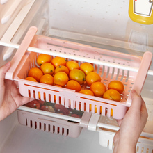 Organizador para refrigerador ajustable, cajones extraíbles de forma rectangular de nevera para guardar alimentos, estante de almacenamiento para conseguir más espacio en el refrigerador, material de plástico 2024 - compra barato