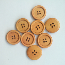 Botões de madeira para álbum de recortes, botões para álbum de recortes de 4 buracos, botões de costura leves, de cor natural e café, 20 peças 2024 - compre barato
