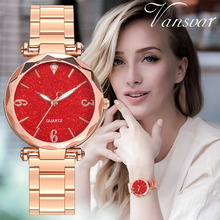 vansvar luxury gold women watches bracelet clock Casual Quartz Stainless Steel Band Newv Strap Watch Analog Wrist Watch A40 2024 - buy cheap