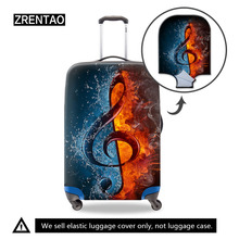 ZRENTAO S/M/L Teenagers Womens Music Luggage Protective Covers Men Girls Spandex Trip Suitcase Protector Bag For 18-32 Inch Case 2024 - buy cheap