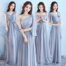 2018 New 6 Style Tulle Bridesmaid Dresses Cheap Long Wedding Party Dress Illusion Elegant Prom Dress vestido de festa Q021 2024 - buy cheap