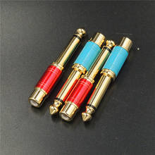 4Pcs Luxury Quality gold plated 6.35mm Mono Male Plug to RCA Female Jack Speaker Adapter 6.35 Audio to RCA M/F Connector 2024 - buy cheap