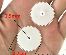 500pcs Plastic 522A Motor Shaft Gear Sets 52 Tooth 2mm Hole Diameter DIY Helicopter Robot Toys 2024 - buy cheap