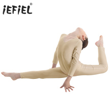 iEFiEL Kids Girls Tutu Lyrical Dance Costumes Long Sleeves Ballet Dance Gymnastics Leotard Jumpsuit Unitard Ballerina Dancewear 2024 - buy cheap