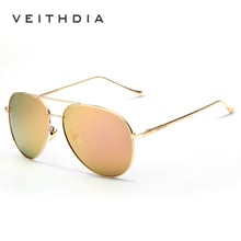 VEITHDIA Brand Fashion Unisex Sun Glasses Polarized Coating Mirror Classic Sunglasses Oculos Male Eyewear For Men/Women 3360 2024 - buy cheap