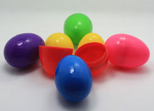 5.5*8cm Easter egg colorful opening ball hollow plastic toy egg ball game ball 2024 - buy cheap