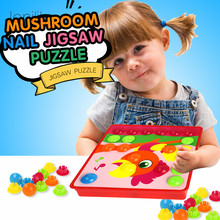 12 видов стилей животные 3D Красочные пуговицы сборка гриб ногтей Головоломка обучающие игрушки подарок для детей 2024 - купить недорого