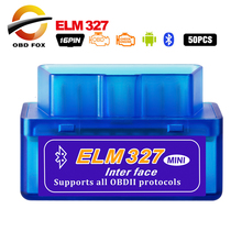 50 pçs/lote super mini elm 327 v2.1 obd2 scanner bluetooth elm327 v1.5 wifi cabo de diagnóstico do carro funciona no android dhl livre 2024 - compre barato