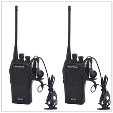 Baofeng walkie-talkie portátil para rádio de duas vias, uhf, 400-480mhz, transmissor e receptor de hotel, com fone de ouvido grátis 2024 - compre barato